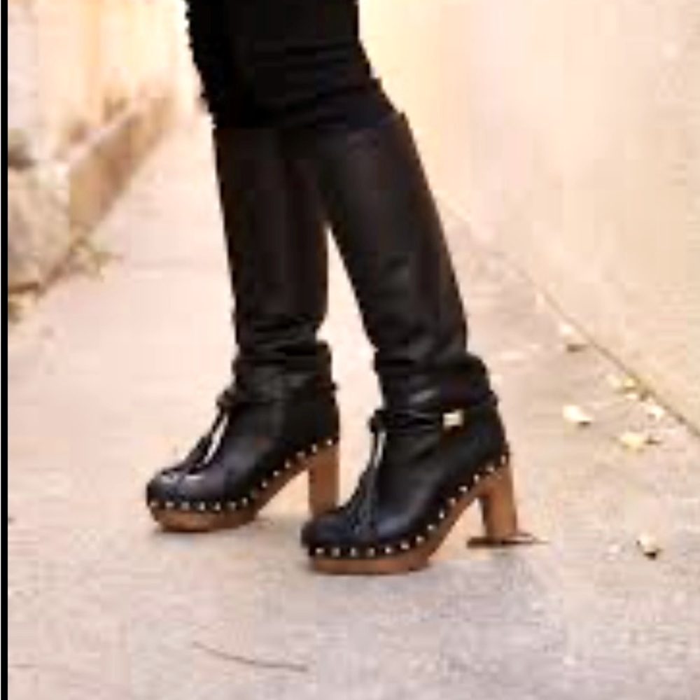 ULLA JOHNSON New Black Elin Leather Tassel Boots